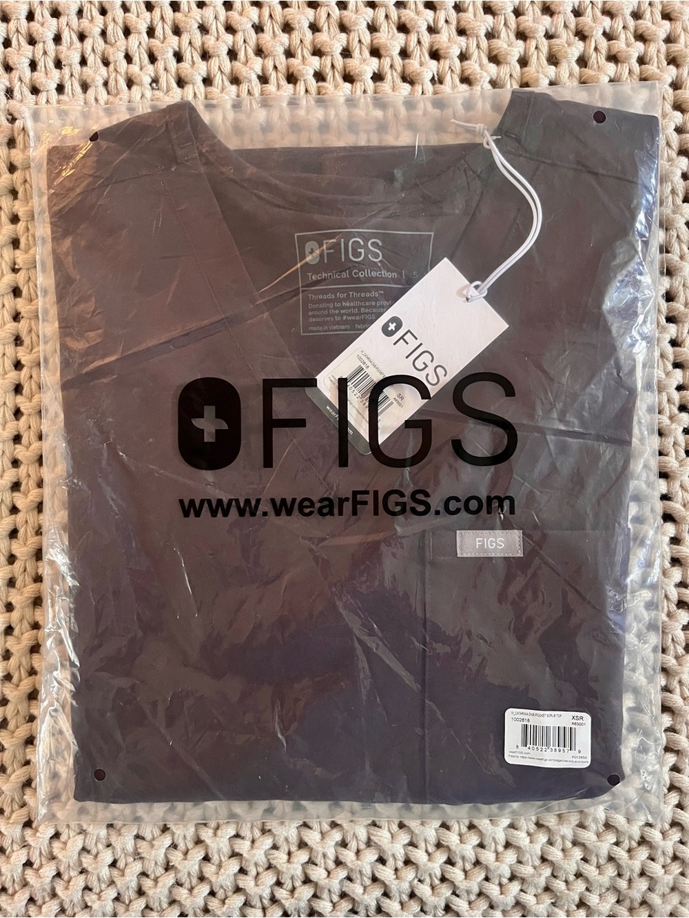 Figs Catarina top in Espresso xsmall